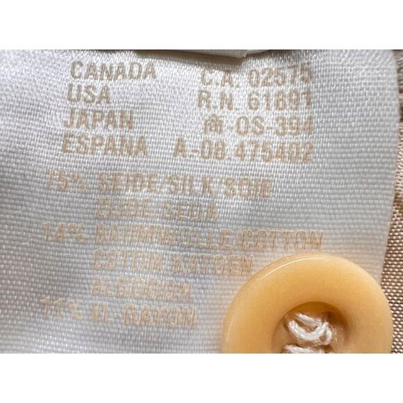 Vintage Escada Pencil Skirt Womens US 10 Cream Micro Dot Silk Blend Quiet Luxury - Picture 11 of 14